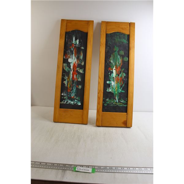 (2) Canvas Art Pieces - 9" x 28"