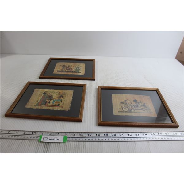 (3) Egyptian Prints - 11" x 9"