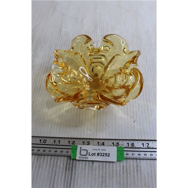 Rippled Art Glass Bowl