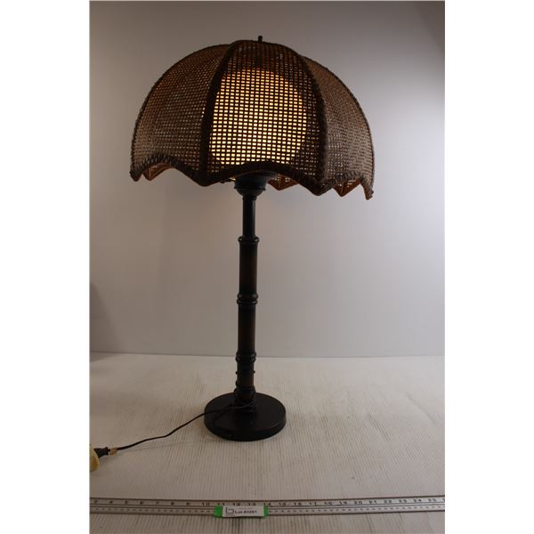 *MCM Lamp with Wicker Shade