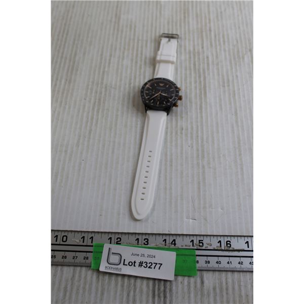 Emporio Armani Qtz Chrono Watch - Date @ 4:30, New Battery, Works, 43mm