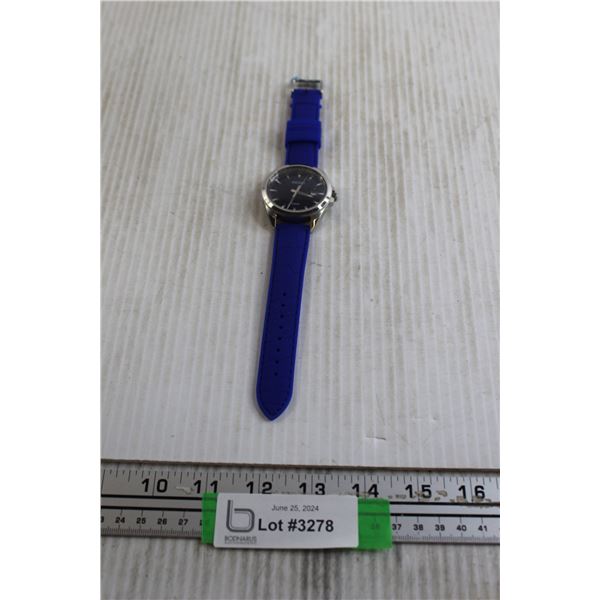 Seiko Qtz Watch - Date @ 3, New Battery,. Works, 43mm