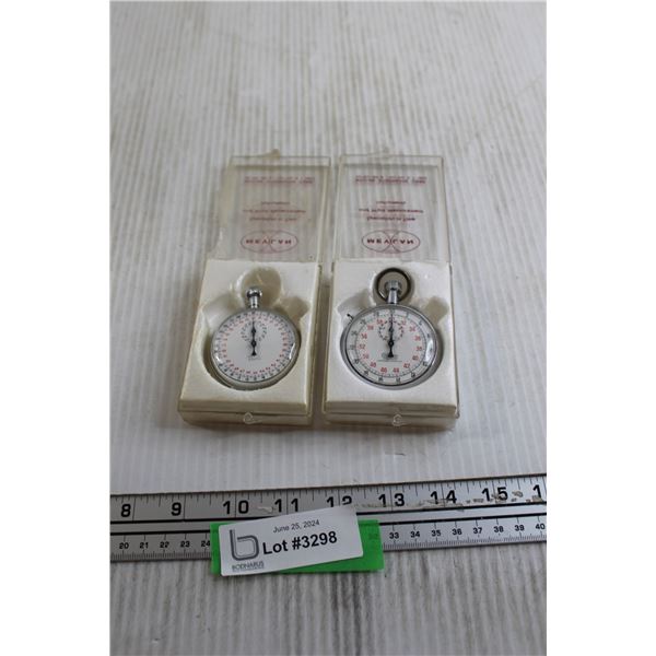 (2) Vintage Stop Watches - For Parts
