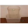 Image 1 : *(2) Clear Plastic Totes (one lid)