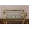 Image 2 : *Brass & Glass End Table w/Magazine Rack (25 1/2"w x 12"d x 20 1/4"h)
