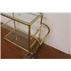 Image 3 : *Brass & Glass End Table w/Magazine Rack (25 1/2"w x 12"d x 20 1/4"h)