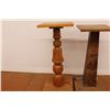 Image 4 : *(2) Wooden Stands (11" x 11" x 25"h) (11" x 11" 27"h) - (one Is peeling)
