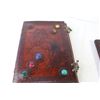 Image 2 : Leather Unicorn Sketch Pad w/Jewels - Daily Planner