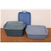 Image 4 : *(2) Rubbermaid Totes w/3 Lids