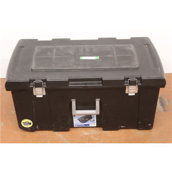 *(1) Hinged Sterilite Tote w/ Handle & Wheels