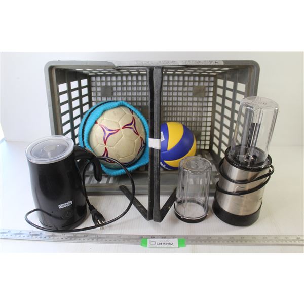 Caffitaly Coffee Latte Machine (powers on) - (2) Balls - Plastic Basket W/Handles - Chefman Mixer (w