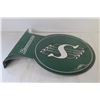 Image 3 : Saskatchewan RoughRiders Two Sided Metal Sign (NEW)