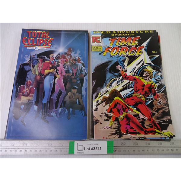 (4) Total Eclipse and (3) Time Force Comic Books