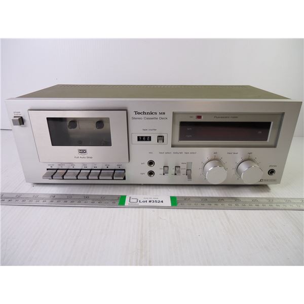 Technics M8 Stereo Cassette Deck-powers on-untested