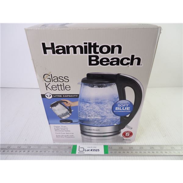 Hamilton Beach Glass Kettle-1.7 Litre Capacity (sealed)