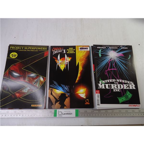 (5) Project Superpowers,(3) ASH, and (5) United States vs. Murder Inc. Comic Books