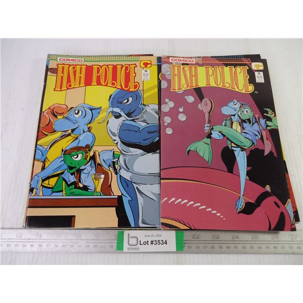 (17) Fish Police Comic Books