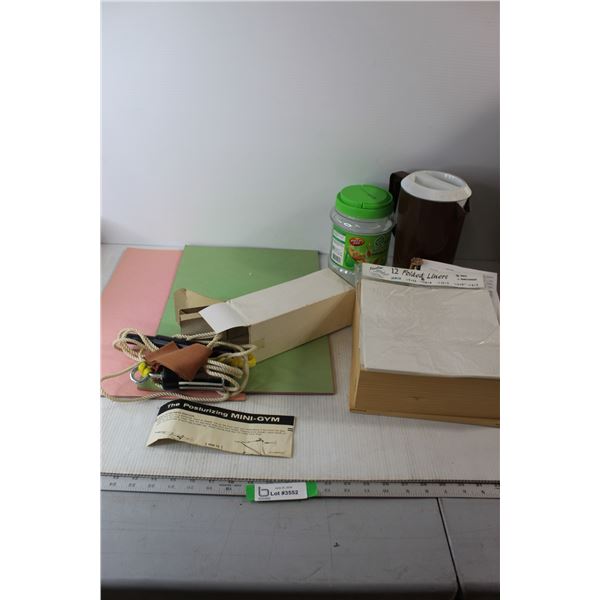 Peterpan Wood Cake Pan, Pitcher, Miniature Gym, Misc.