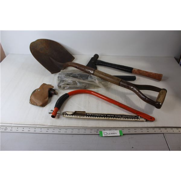 Shovel, Compact Bow Saw, Hammer Axe, Misc.