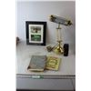 Image 1 : Desk Lamp - Untested, 8" x 10" Picture Frame, Tiki Candle, Misc.