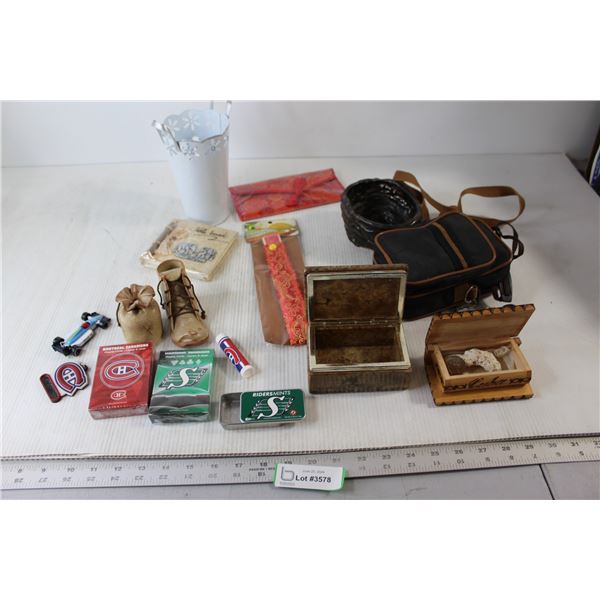 Trinket Boxes, Folding Fan, Playing Cards