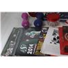 Image 2 : NFL Calendars, NHL Books/Calendars, (2) 3LB Dumbbells, Misc.