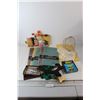 Image 1 : Assorted House Hold Cleaning Liquids, (5) Table Covers, Mosquito Coils, Misc.