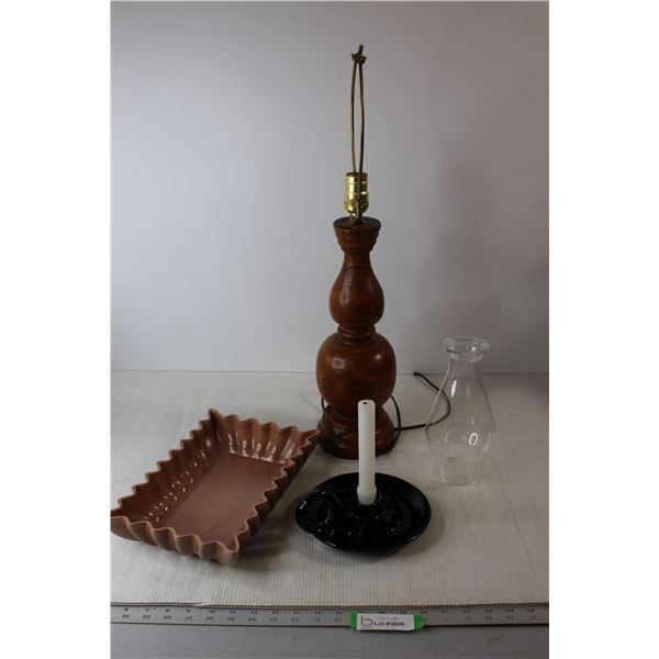 Decorative Tray, Lamp - Untested, Candlestick & Holder, Misc.