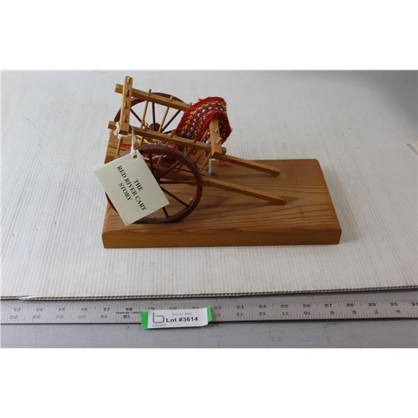 Red River Cart Ornament/Decoration with Miniature Metis Sash