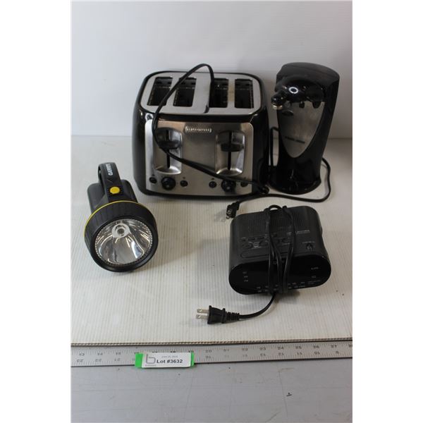 Toaster, Electric Can Opener, Dream Machine, Flashlight - All Untested