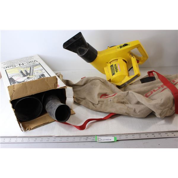 Leaf Blower/Vacuum with Attachments& Manuals in Box