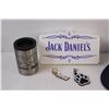 Image 3 : Jack Daniels Tray (2) Keychains, Thermos Cup, LA Baseball Hat (Some Wear)