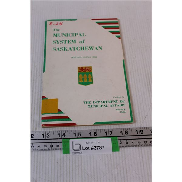 Book: Municipal System of Saskatchewan (1952 Edition)