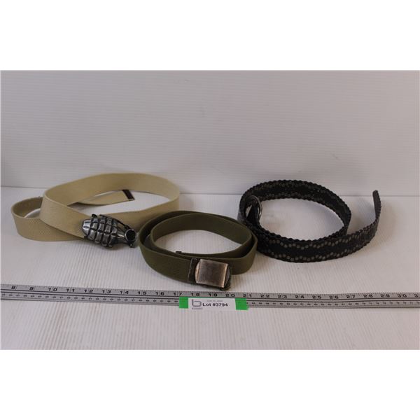(3) Youth/Small Sizes Belts