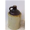 Image 2 : Moonshine Crock Jug - 13", Crockery Jar - 10" - Needs Clean