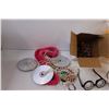 Image 4 : Lot of: Steampunk Sunglasses, Beer Goggles, Cd Necklaces, Rocks in a Box, Misc.