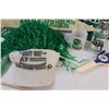 Image 4 : Lot of: Saskatchewan Roughriders Memorabilia (Hat, Flags, Mugs, Clapper, Misc.)