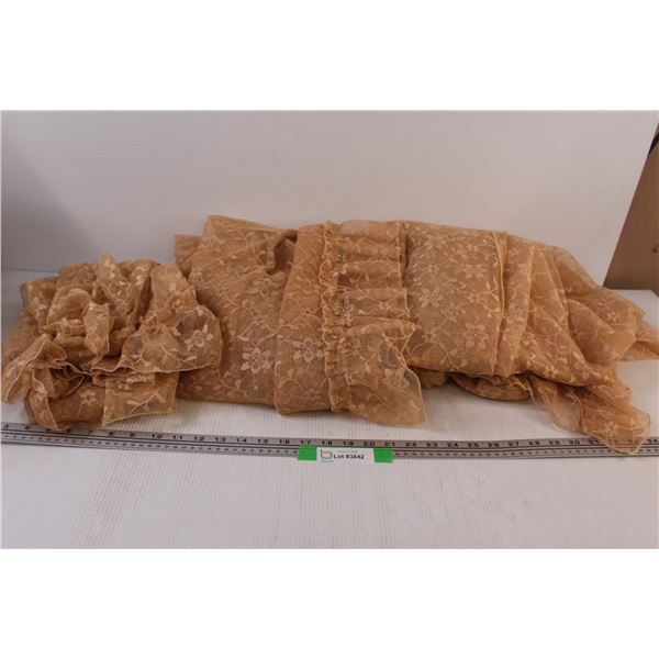 (2) Lace Curtains & Lace "Dress"