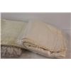 Image 2 : (2) Lace Tablecloths (Various Sizes) & White Cloth Tablecloth