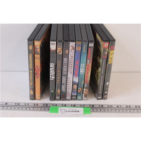 (11) DVDS: Wanted, XXX, Snatch, Crash, Misc.