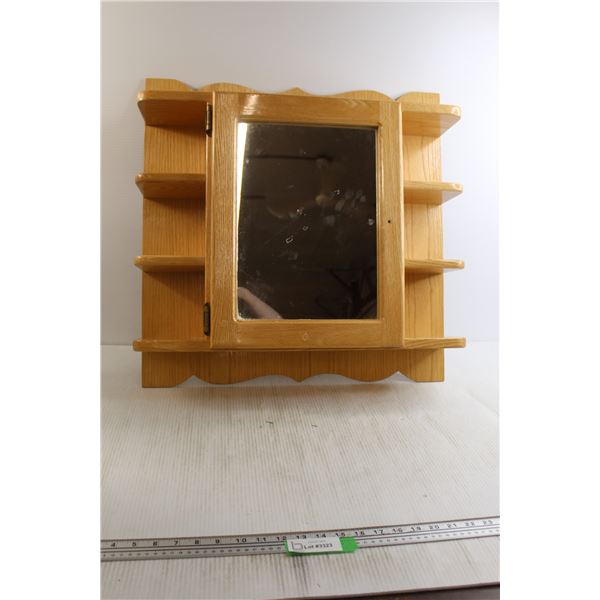 Wooden Storage Cabinet with Mirror - 2' x 2'