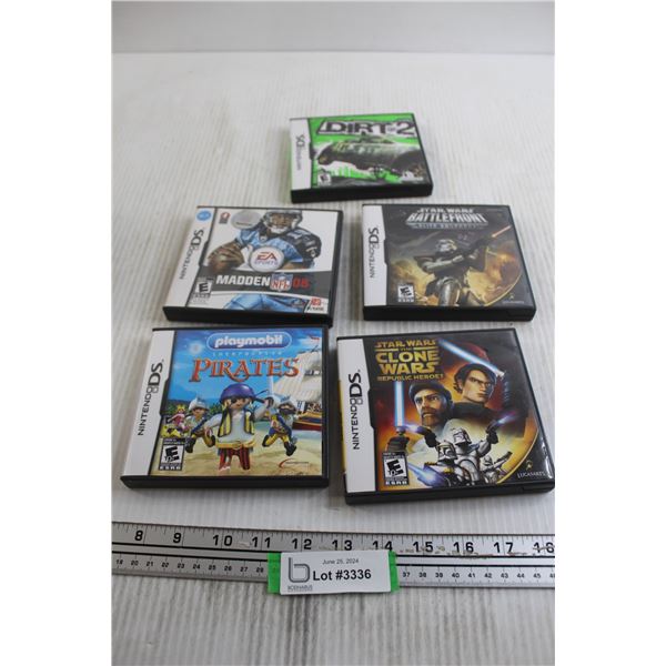 (5) Nintendo DS Games - Untested