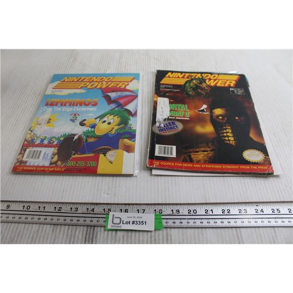 (2) Nintendo Power Magazines - Some Damage