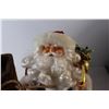 Image 3 : Wood Carved Boot Decoration with Rocks, Standing Santa - 17"H