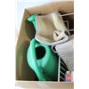 Image 2 : Watering Can, Assorted Batteries, (2) Bath Mats, Misc.