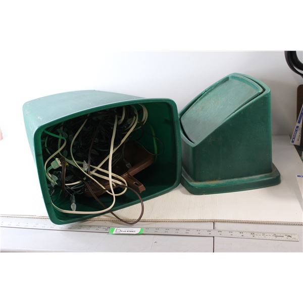 *Garbage Bin & Christmas Lights