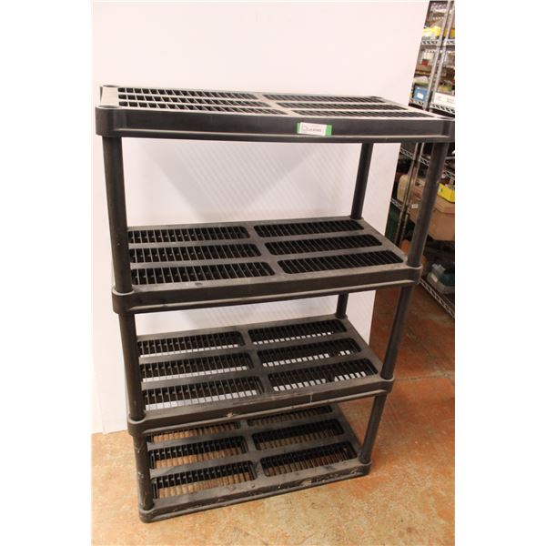 4 Tier Plastic Shelving Unit - 54 1/2" x 17 1/2" x 35 1/2"