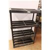 Image 1 : 4 Tier Plastic Shelving Unit - 54 1/2" x 17 1/2" x 35 1/2"