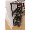 Image 3 : 4 Tier Plastic Shelving Unit - 54 1/2" x 17 1/2" x 35 1/2"