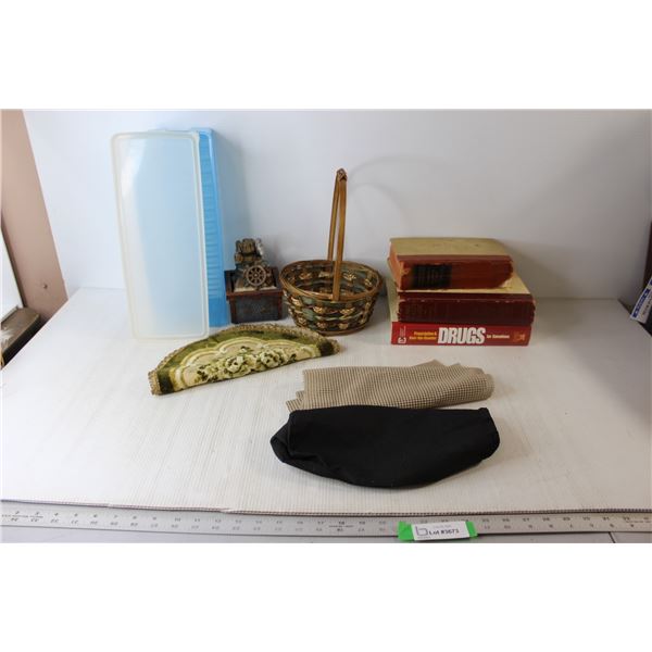 Container, Placemat, Small Easter Basket, (3) Books - Prescriptions and Over the Counter Drugs for C